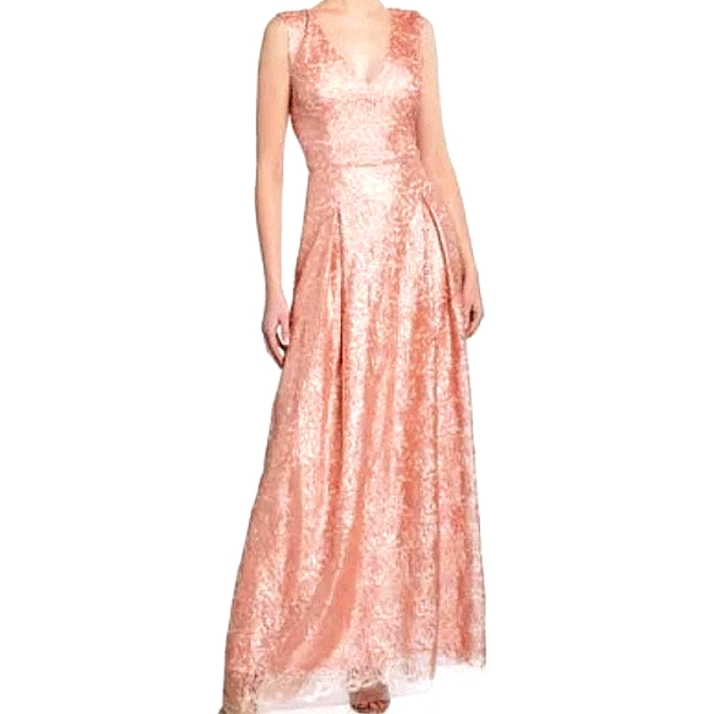 Karl Lagerfeld Rosegold Floor Length Dress *4-6
